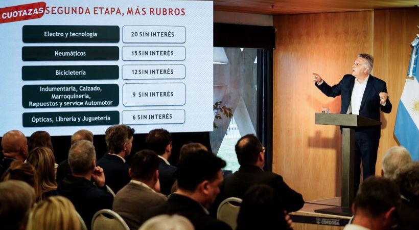 Llaryora impulsa el consumo con planes de financiación de hasta 20 cuotas sin interés
