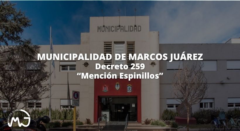 Decreto  Nº 259 – Mención Espinillos 2026